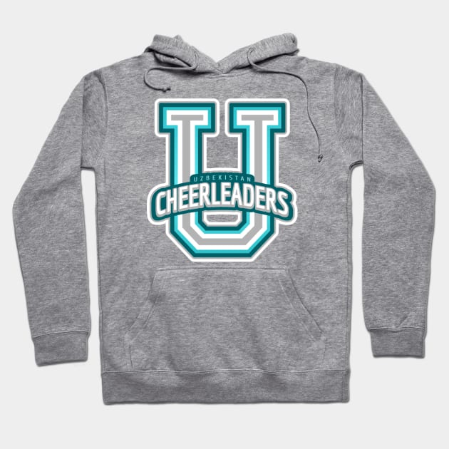 Uzbekistan Cheerleader Hoodie by Tip Top Tee's